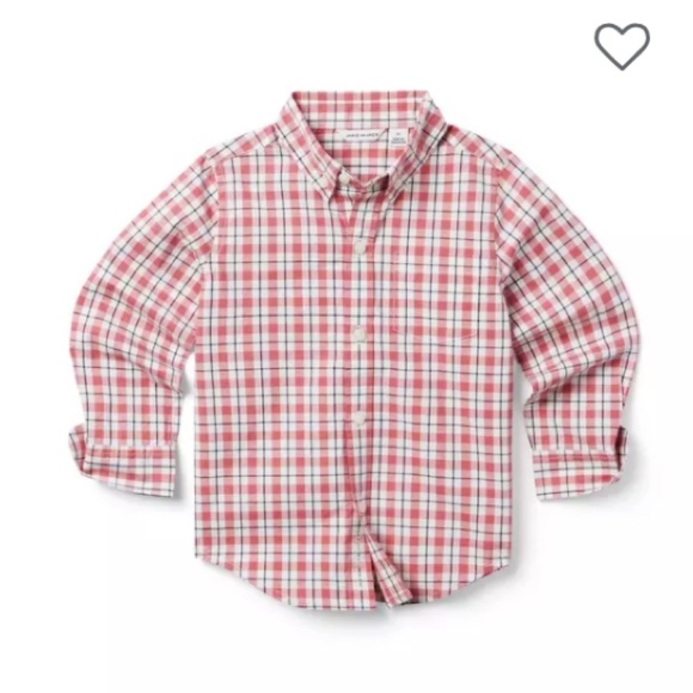 Janie and Jack mauvewood Plaid Poplin Shirt